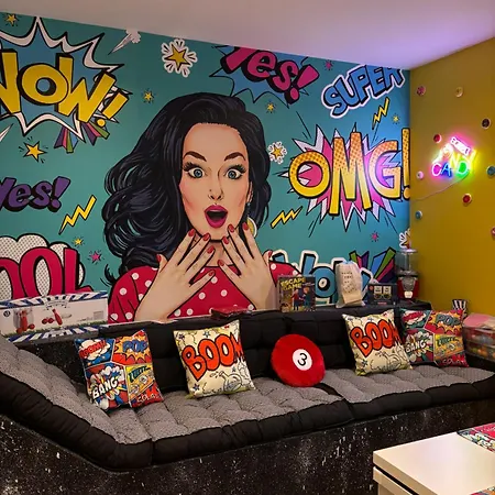 Game Zone 6 Max Center Parking Wifi 2 Jacuzzi * Magenta